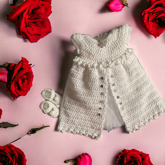 Christening Gown with Mary Jane Style Booties